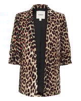 Shirley Printed Blazer | Dark Leopard