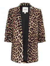 Shirley Printed Blazer | Dark Leopard