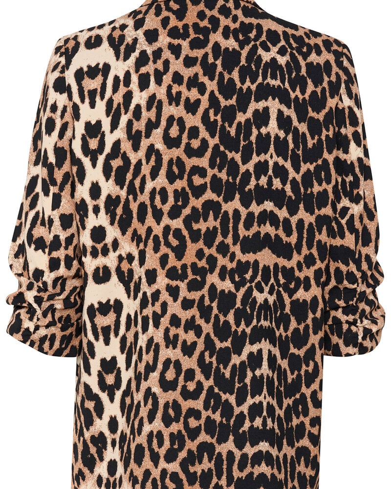 Shirley Printed Blazer | Dark Leopard