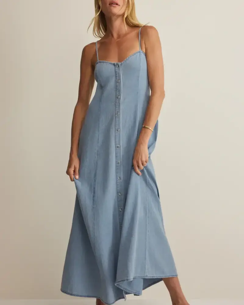Z Supply Angel Eyes Chambray Midi Dress