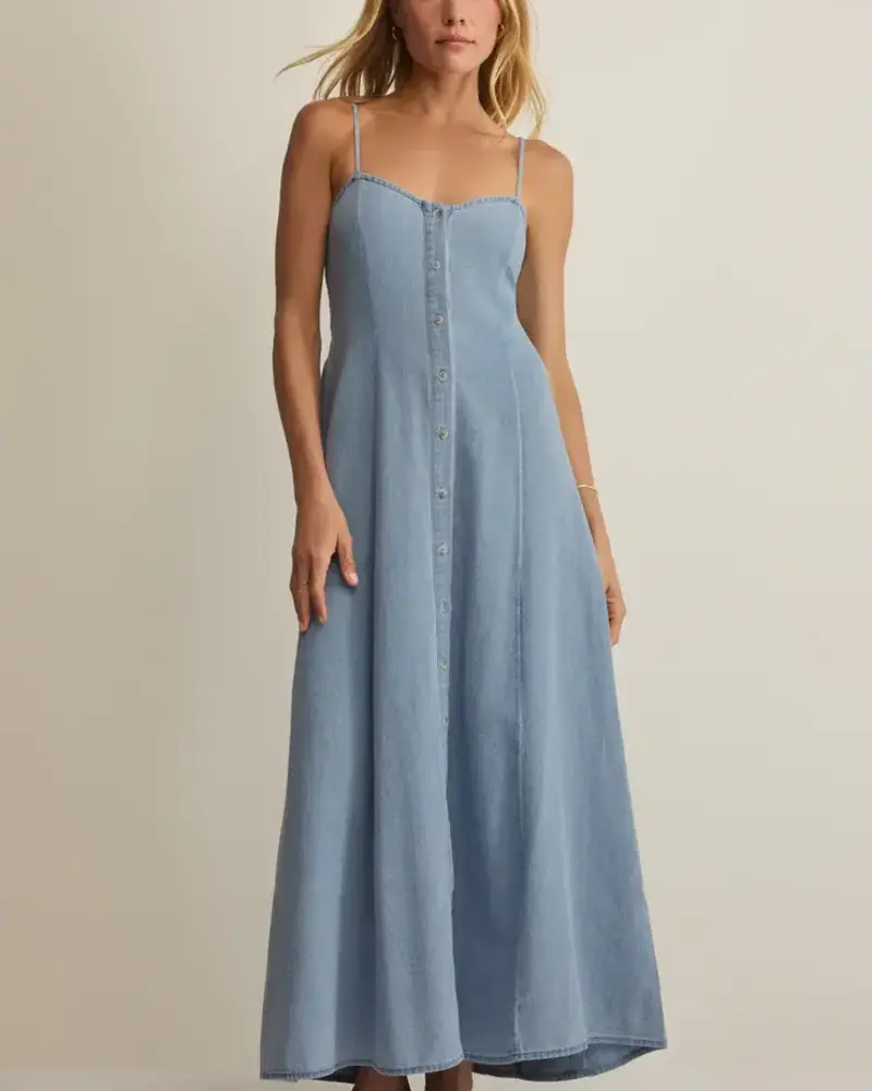 Z Supply Angel Eyes Chambray Midi Dress