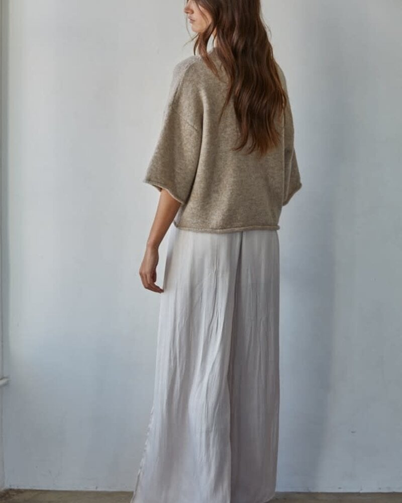 Tobi Knit Cardigan Top | Light Mocha