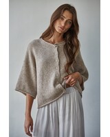 Tobi Knit Cardigan Top | Light Mocha