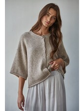 Tobi Knit Cardigan Top | Light Mocha