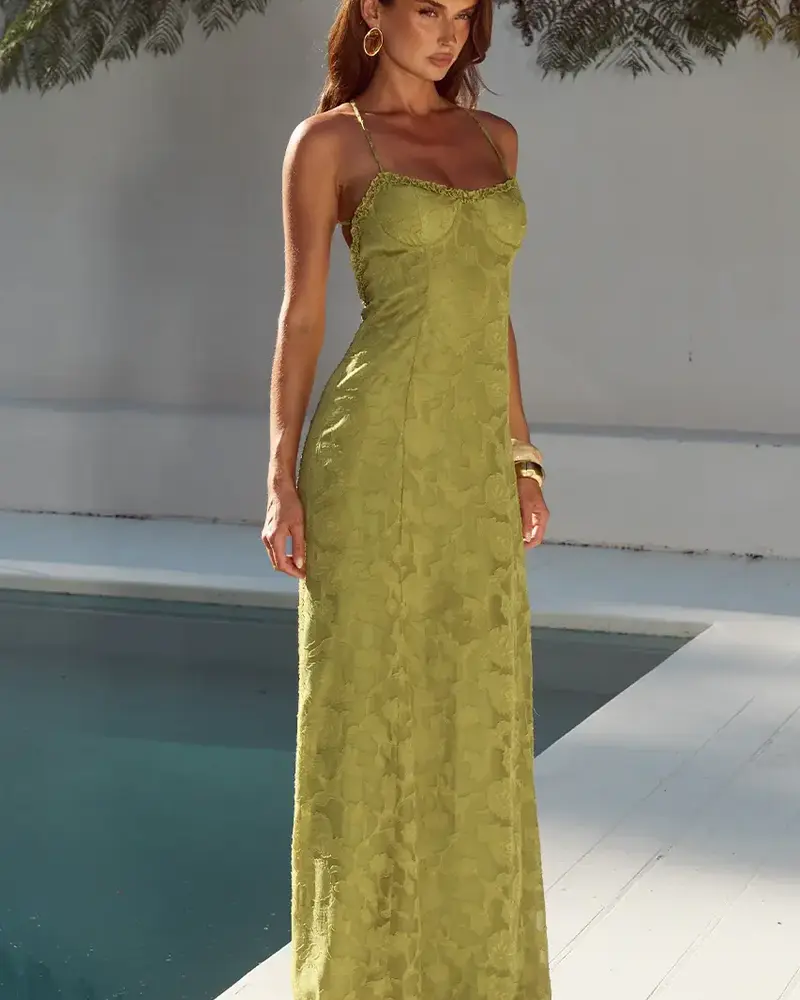 Runway The Label Ellerby Maxi Dress | Olive