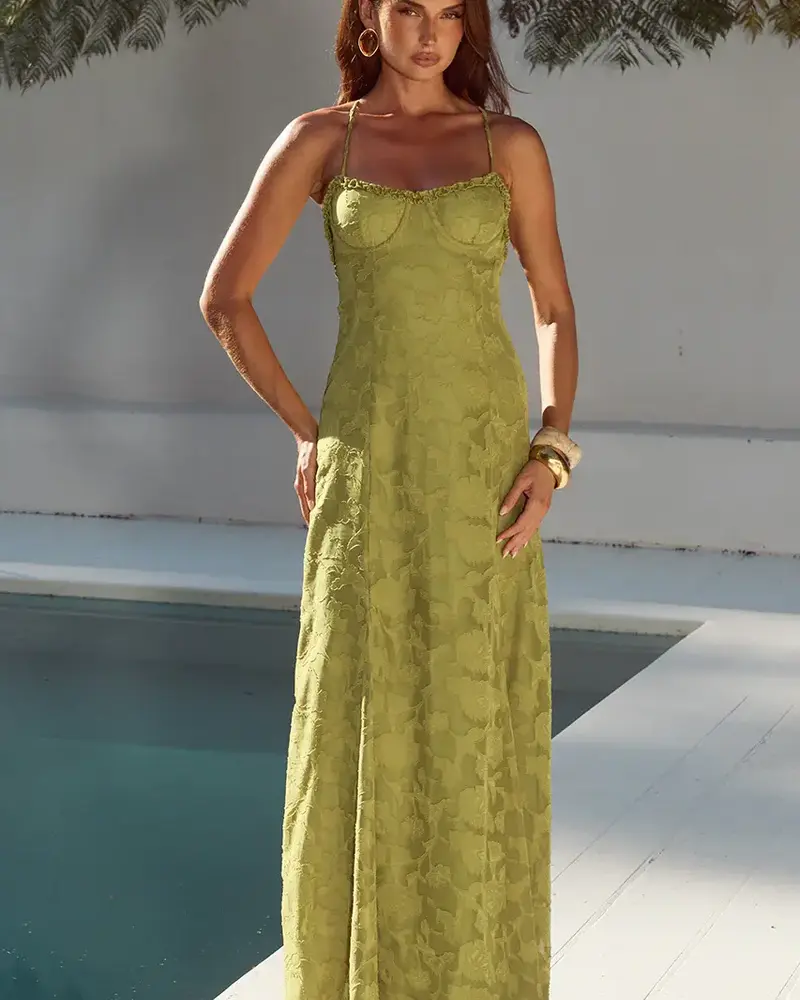 Runway The Label Ellerby Maxi Dress | Olive