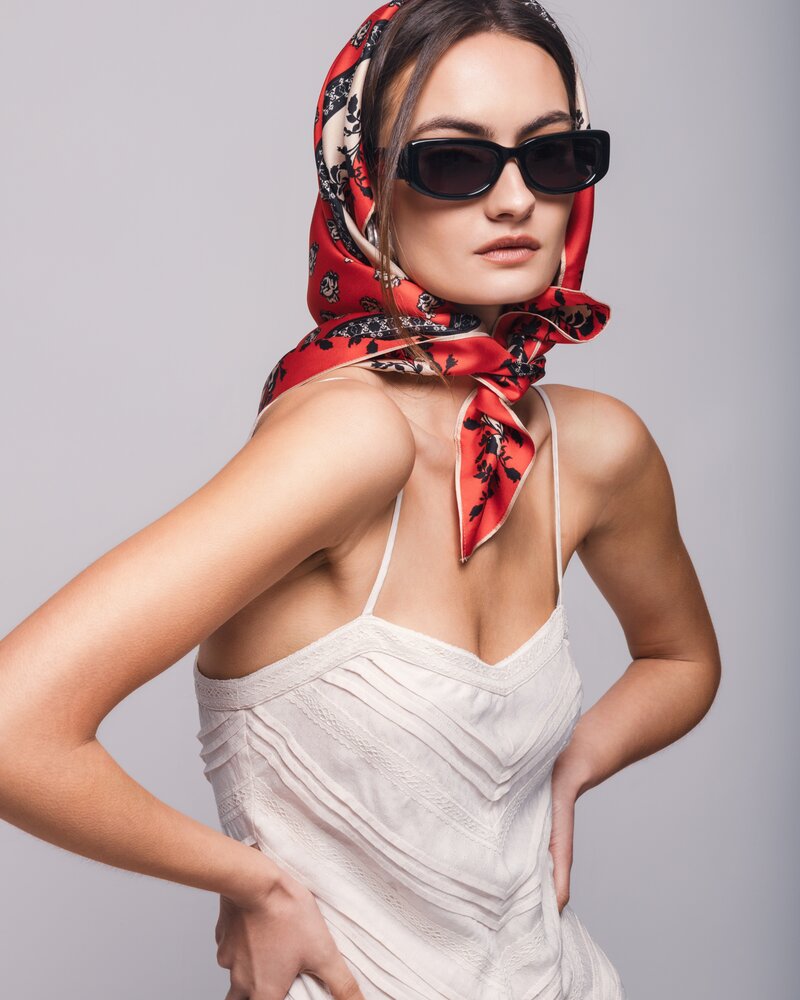 Palm Palm Aubrey Silk Scarf