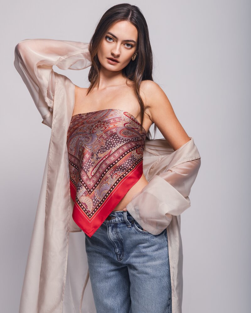 Palm Palm Anna Silk Scarf