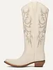 Frye and Co. Irlene Tall Deco Stitch Boots | Off White