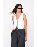 Callie Tie Vest | White
