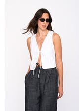 Callie Tie Vest | White