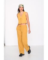 Callie Tie Vest | Yellow