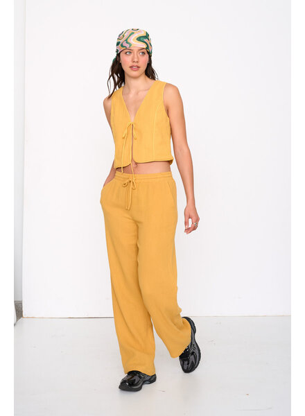 Callie Tie Vest | Yellow