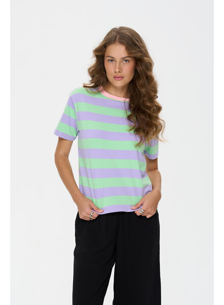 Laci Tee | Purple Stripe