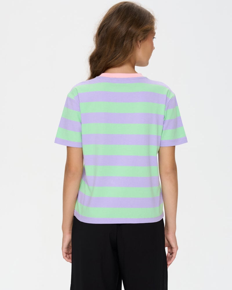 Laci Tee | Purple Stripe