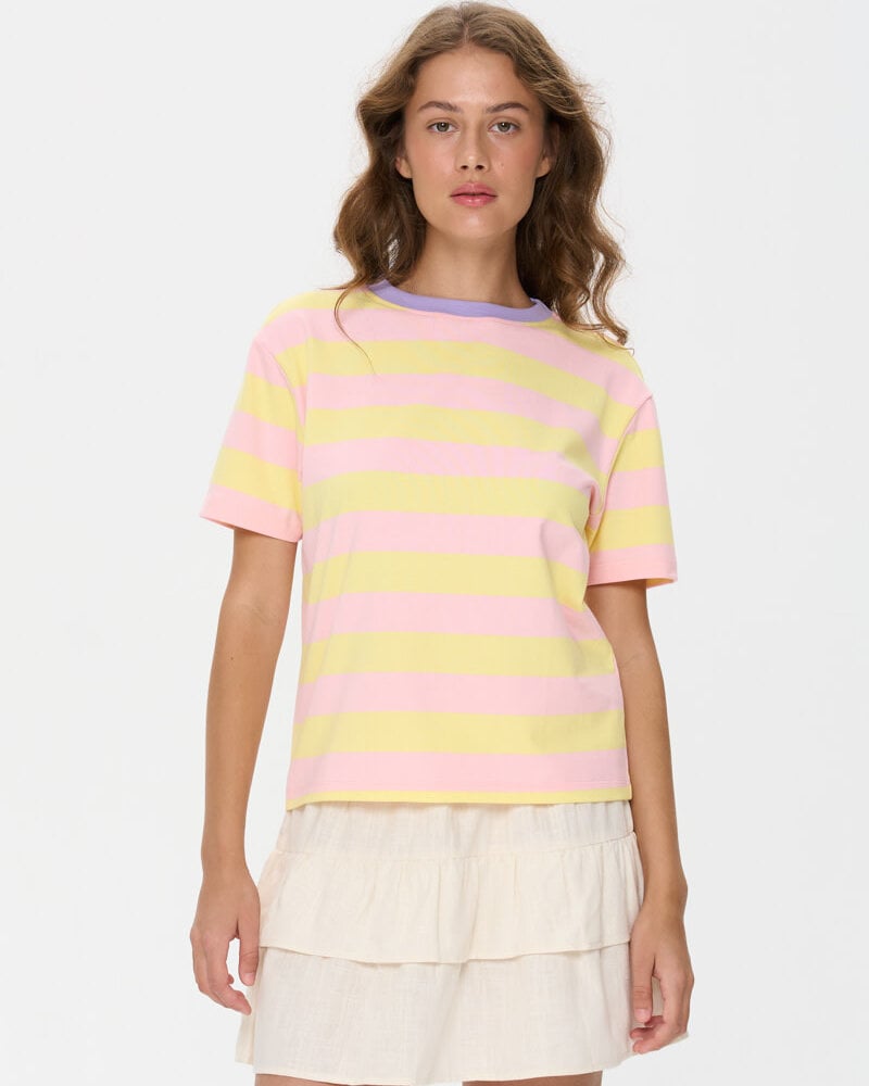 Laci Tee | Yellow Stripe