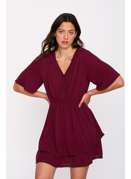 Lottie Dress | Burgundy