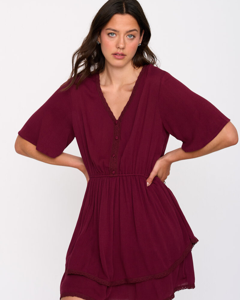 Lottie Dress | Burgundy