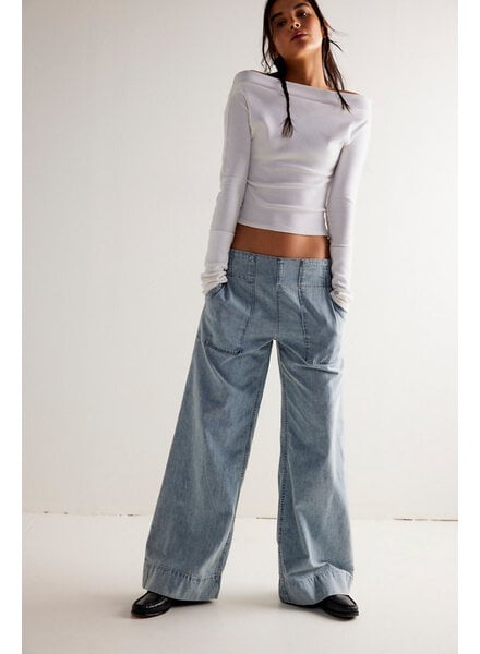Free People Breezy Denim Pull-On Jeans | Dusk