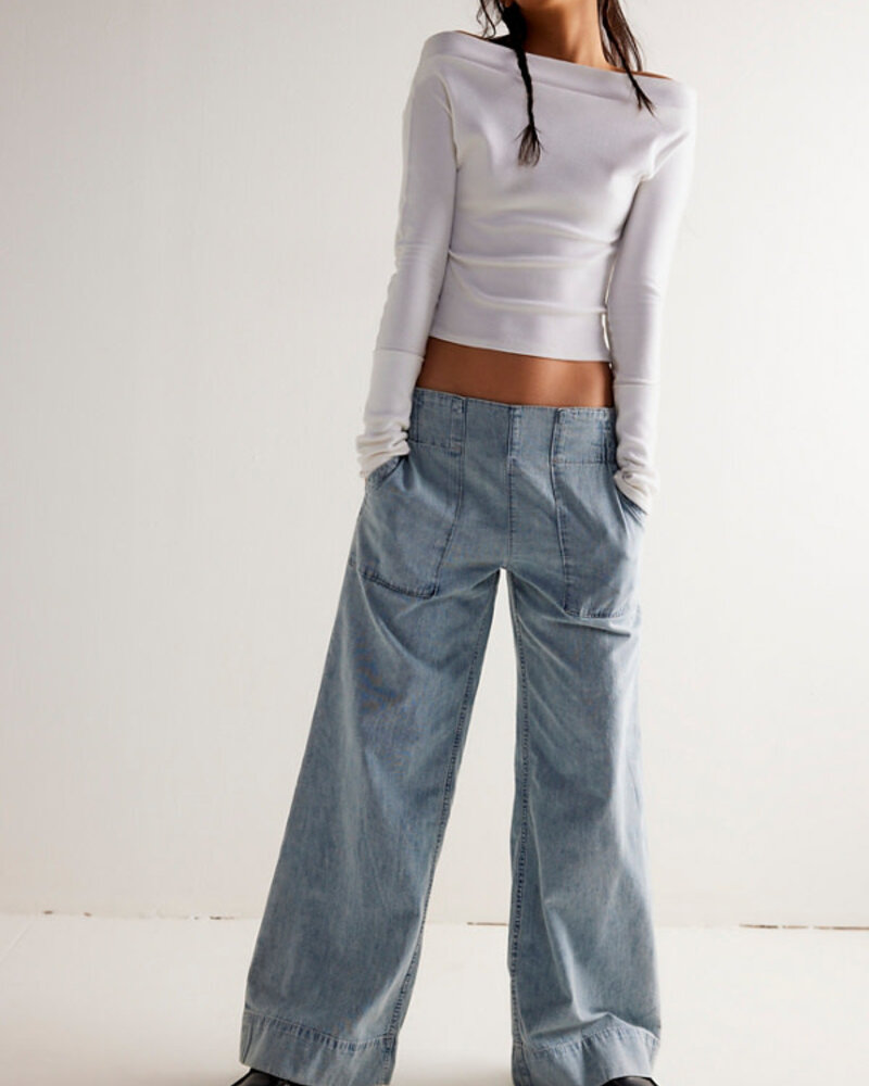Free People Breezy Denim Pull-On Jeans | Dusk