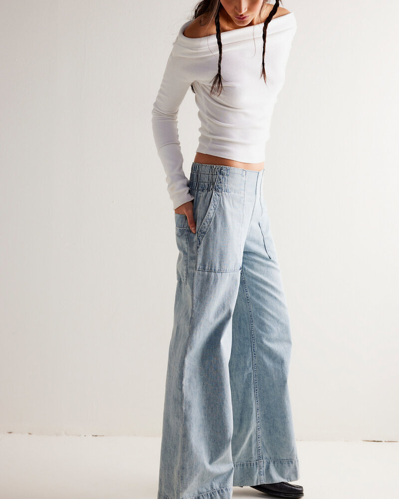 Free People Breezy Denim Pull-On Jeans | Dusk