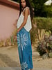 Free People Good Luck Printed Barrel Jeans | Sun Fade