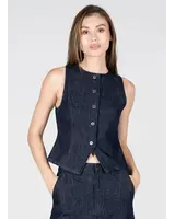 Darcie Denim Vest | Dark