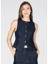 Darcie Denim Vest | Dark