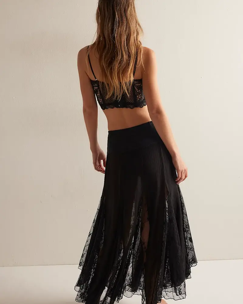 Free People Nice To Meet You Maxi Slip Skirt