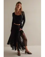 Free People Nice To Meet You Maxi Slip Skirt