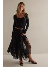 Free People Nice To Meet You Maxi Slip Skirt