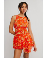 Free People Raven Printed Mini Dress | Red