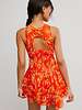 Free People Raven Printed Mini Dress | Red