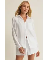 Z Supply The Perfect Airy Gauze Button Up | White