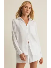 Z Supply The Perfect Airy Gauze Button Up | White