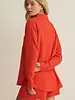 Z Supply The Perfect Airy Gauze Button Up | Red