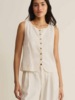 Z Supply Roman Linen Vest | Cloud