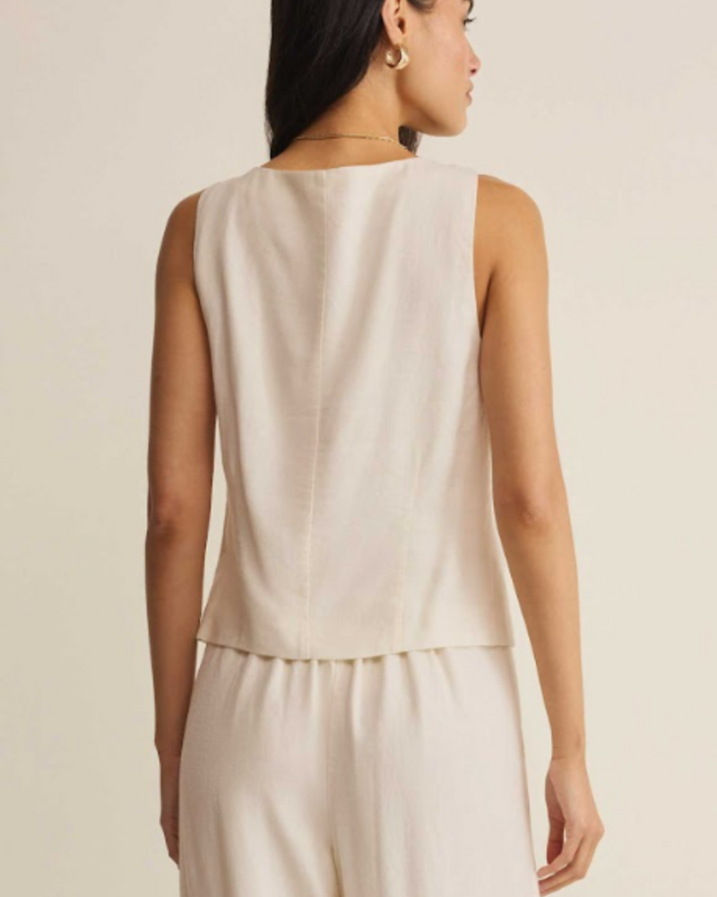 Z Supply Roman Linen Vest | Cloud