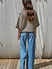 Tobi Knit Cardigan Stripe Top | Brown