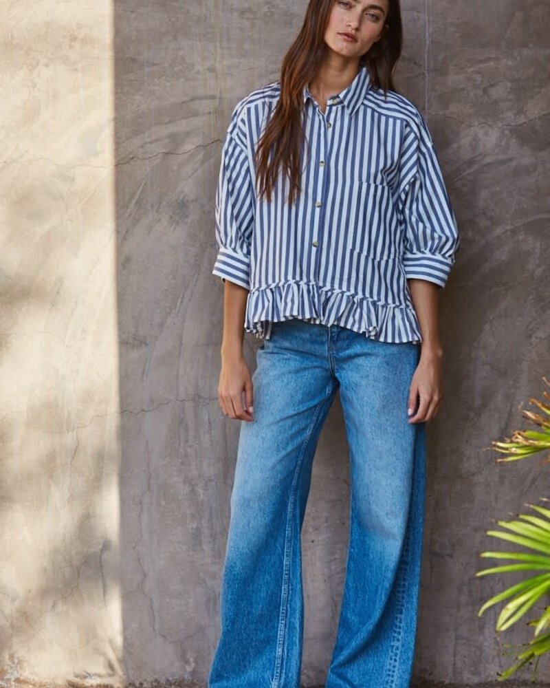 Kensington Shirt Top | Blue