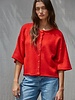 Tobi Knit Cardigan Top | Red