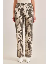 Ella Classic Straight | Cow Print