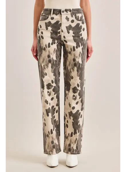 Ella Classic Straight | Cow Print