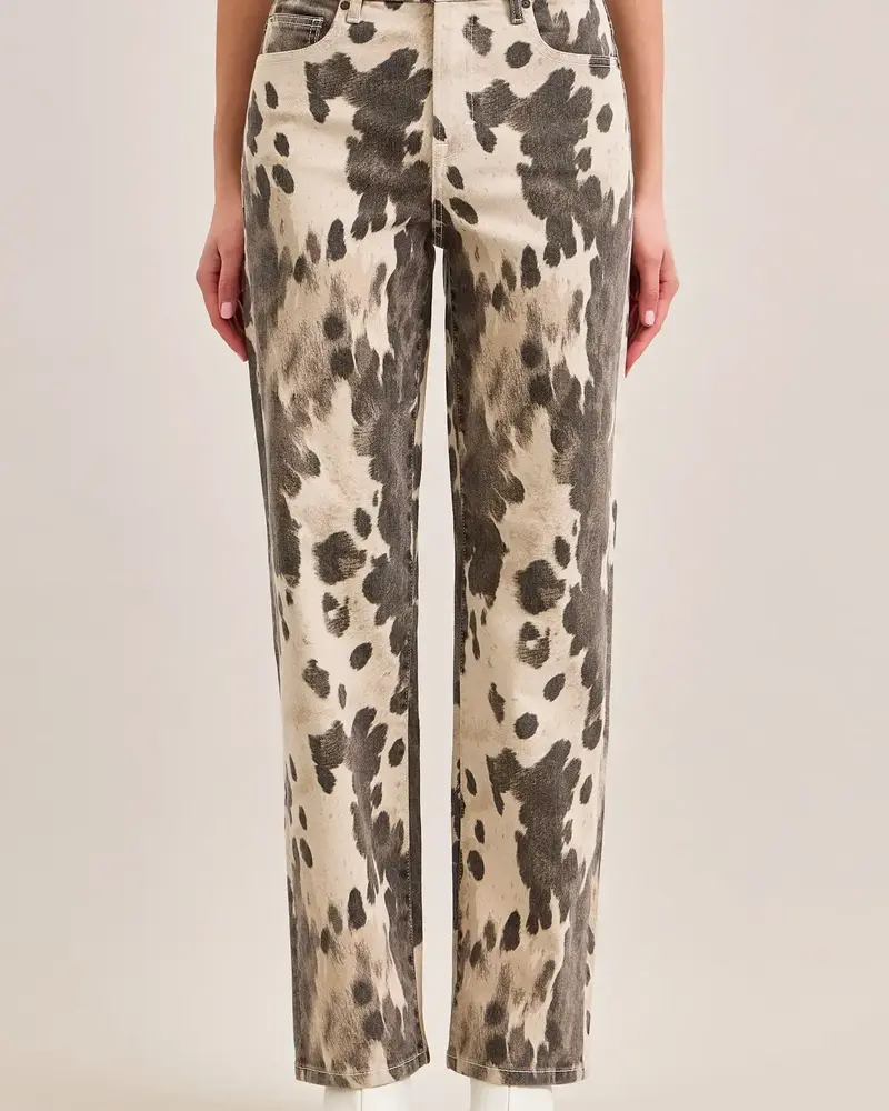Ella Classic Straight | Cow Print