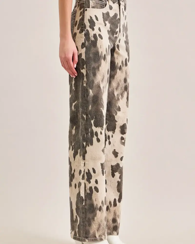 Ella Classic Straight | Cow Print