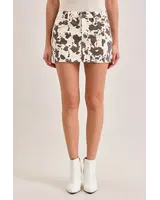 Peyton Cow Print Mini Skirt
