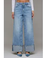 Nori High Rise Cuffed Super Wide Leg