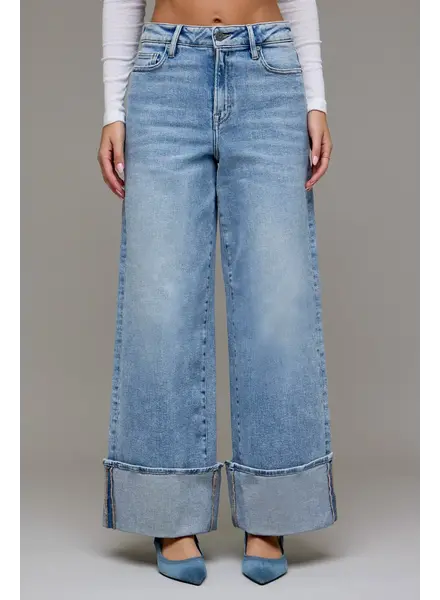Nori High Rise Cuffed Super Wide Leg