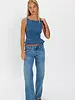 Free People Sunfaded Denim Top