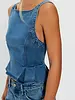 Free People Sunfaded Denim Top